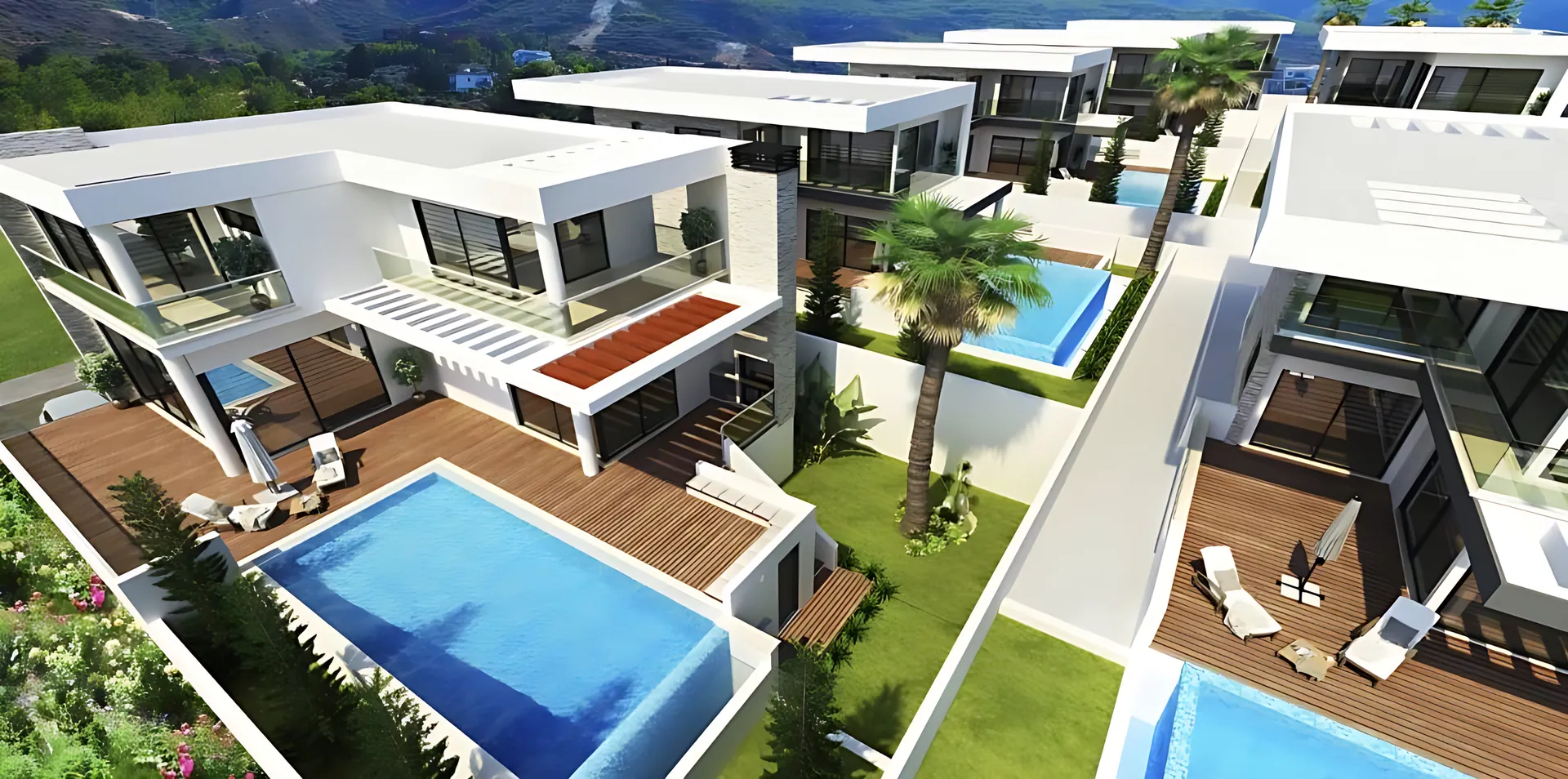 Golden Hill Villas 2 seen from above