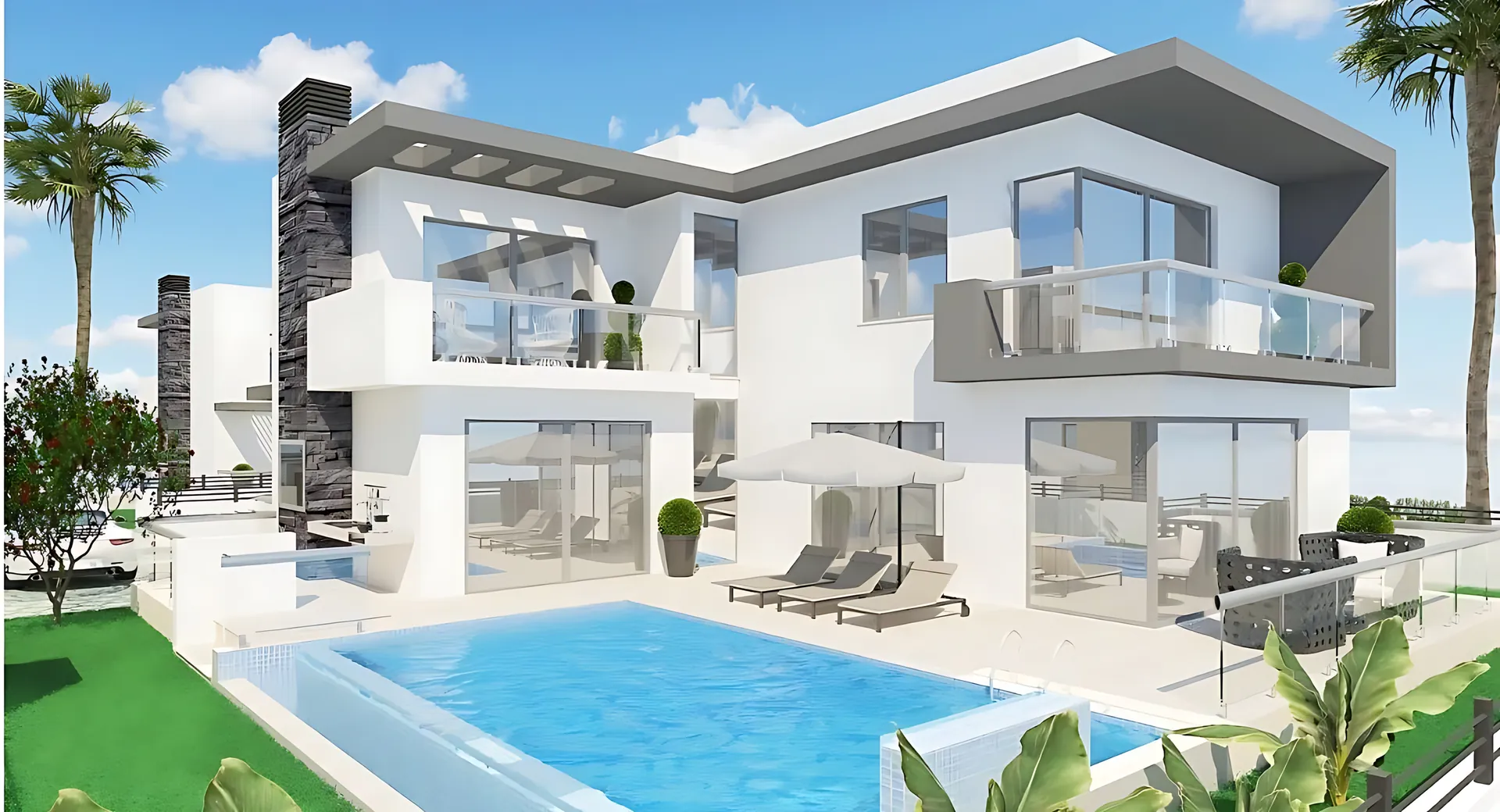 Olive Homes villa with infinity pool in Ozanköy